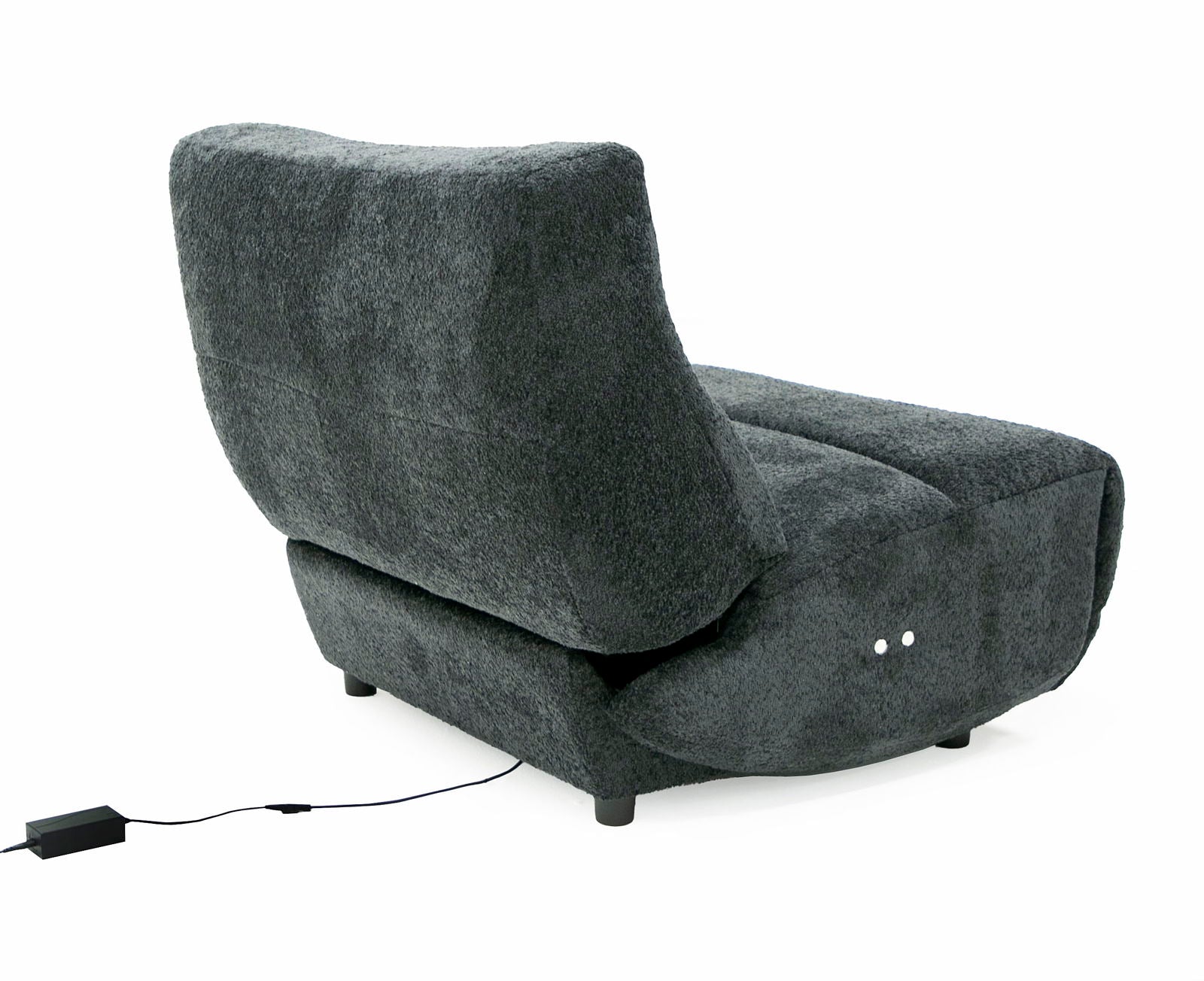 Divani Casa Basil - Modern Dark Grey Fabric Large Electric Recliner Chair - Mac & Mabel