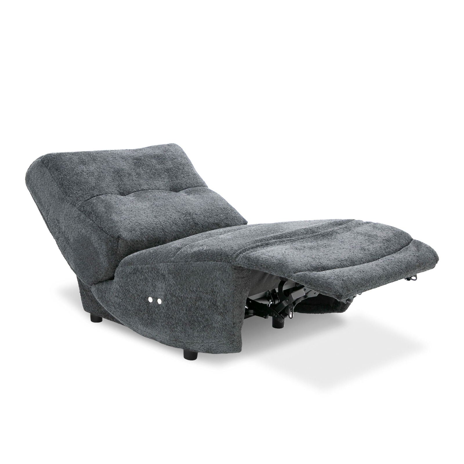 Divani Casa Basil - Modern Dark Grey Fabric Small Electric Recliner Chair - Mac & Mabel