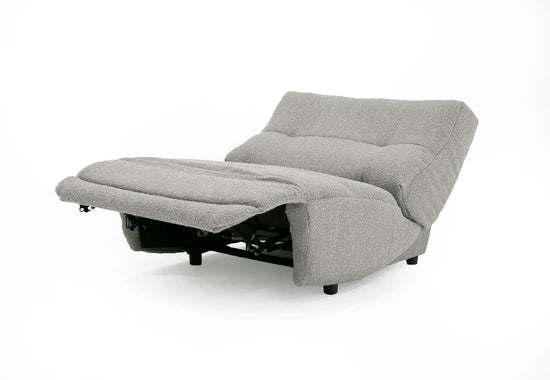 Divani Casa Basil - Modern Grey Fabric Large Electric Recliner Chair - Mac & Mabel