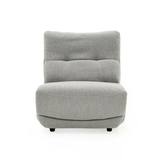 Divani Casa Basil - Modern Grey Fabric Small Electric Recliner Chair - Mac & Mabel