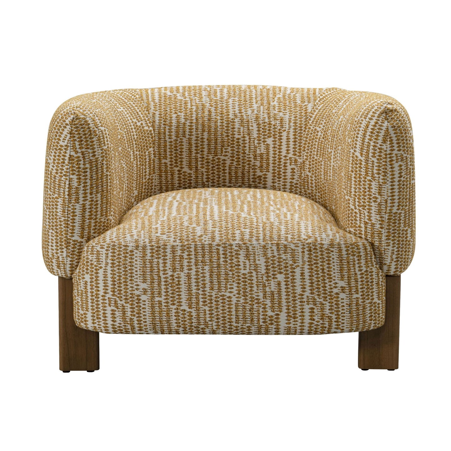 Divani Casa Optima - Mid-Century Modern Orange Fabric Accent Chair - Mac & Mabel