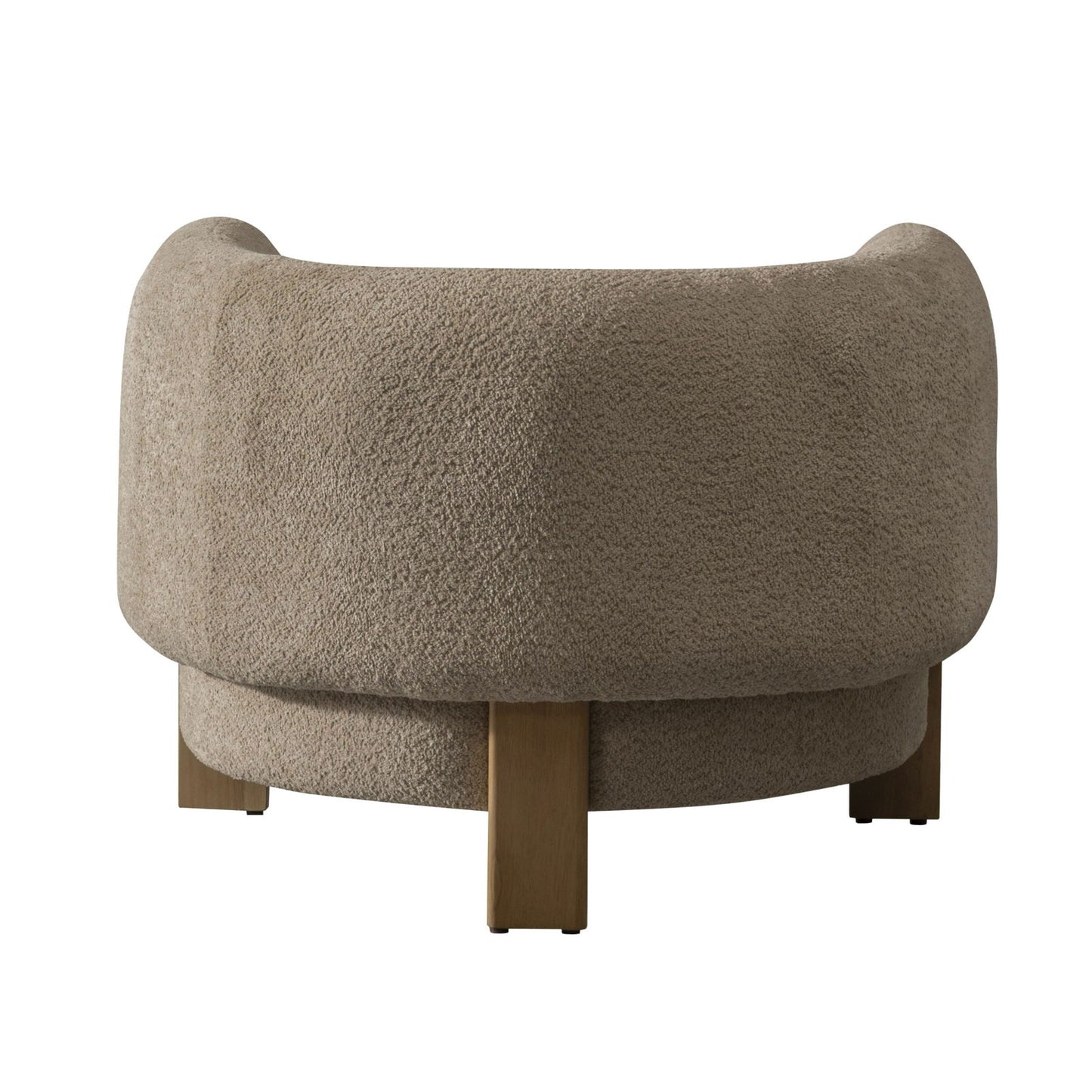 Divani Casa Optima - Mid-Century Modern Taupe Fabric Accent Chair - Mac & Mabel