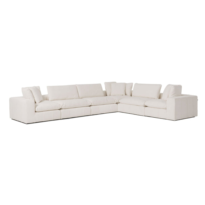 Divani Casa Vicki - Modern Off-White Fabric Modular Sectional Sofa - Mac & Mabel