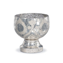 Load image into Gallery viewer, Etched Mercury Glass Peacock Compote
