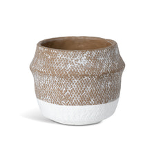 Load image into Gallery viewer, Woven Pattern Cement Pot, Large
