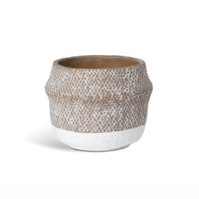 Load image into Gallery viewer, Woven Pattern Cement Pot, Medium
