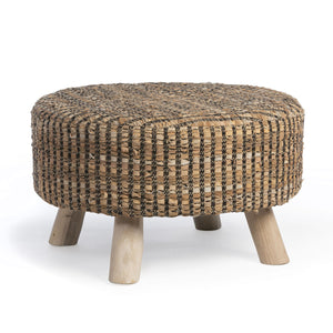 Woven Recycled Leather Stool