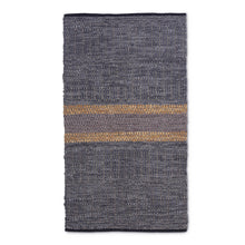 Load image into Gallery viewer, Woven Leather Stripe Rug
