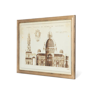 Vaticano Architectural Drawing Framed Print