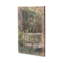 Load image into Gallery viewer, Secret Garden Bench Print on Canvas
