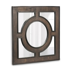 Wooden Portal Square Mirror