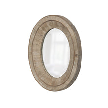Load image into Gallery viewer, Primitive Reclaimed Wood Oval Mirror
