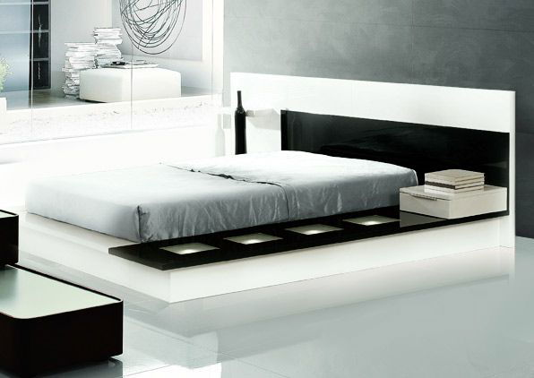 Eastern King Impera Modern-Contemporary lacquer platform bed - Mac & Mabel