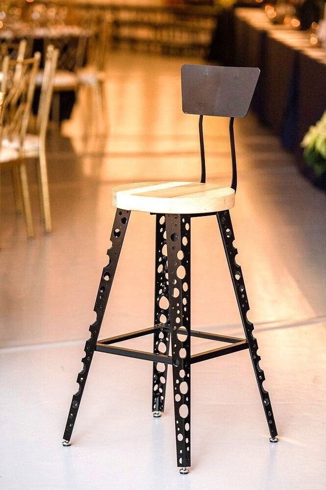 Effervescent Modern Stool, Bar Stools With Backs, Farmhouse Counter Stools, Counter Height Stool, Urban Counter Stool With Back - Mac & Mabel