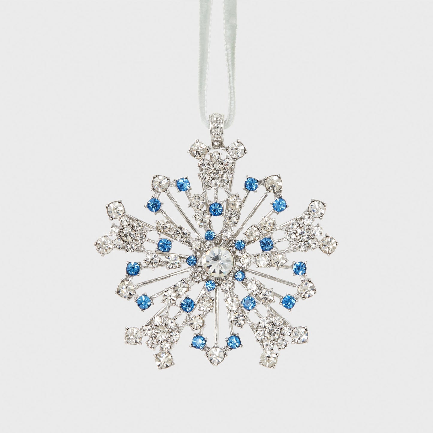 Sparkle Snowflake Ornament, Sapphire