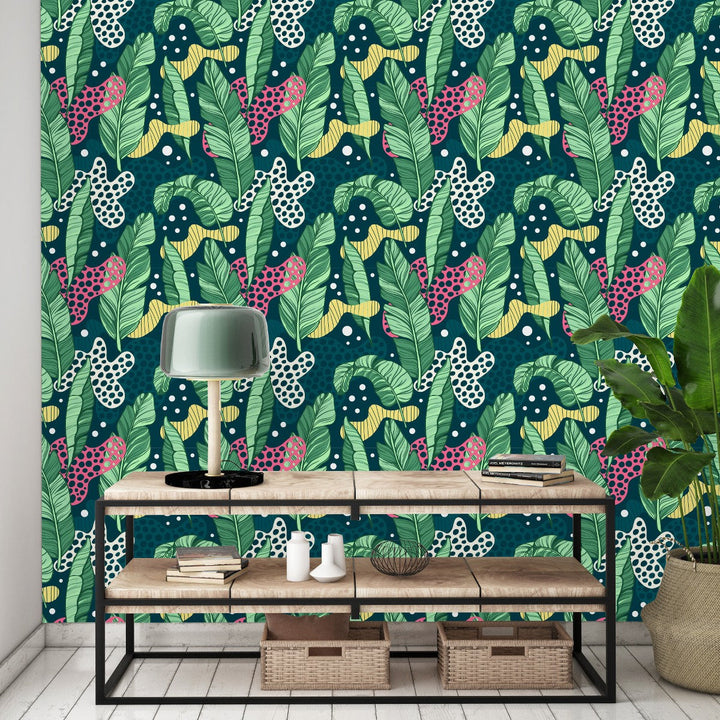 Green Banana Leaves Wallpaper