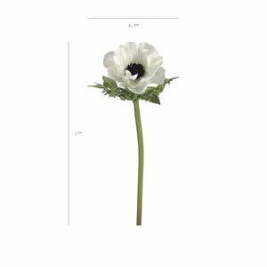 Anemone White Stem, 17"