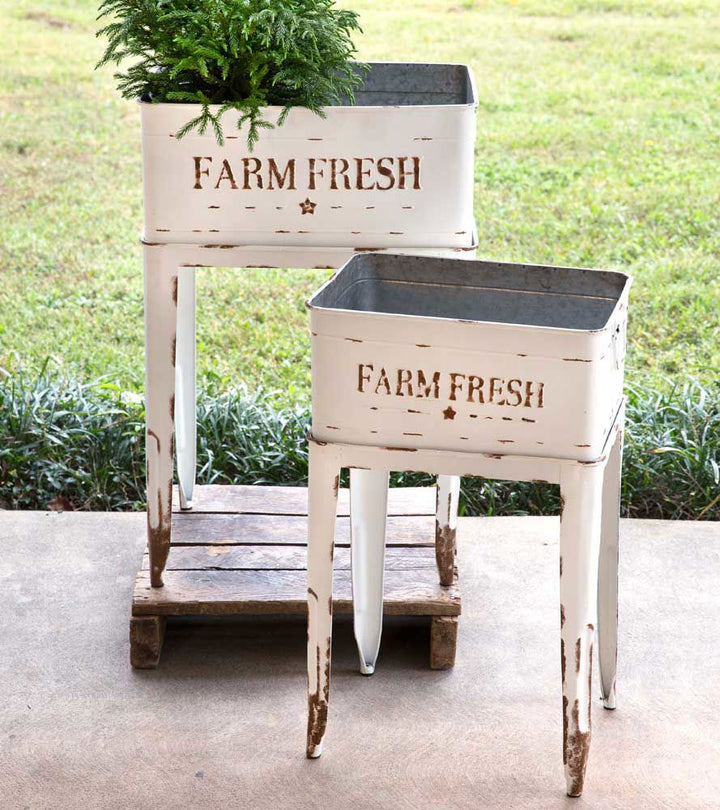 Farm Fresh White Garden Stands - Mac & Mabel