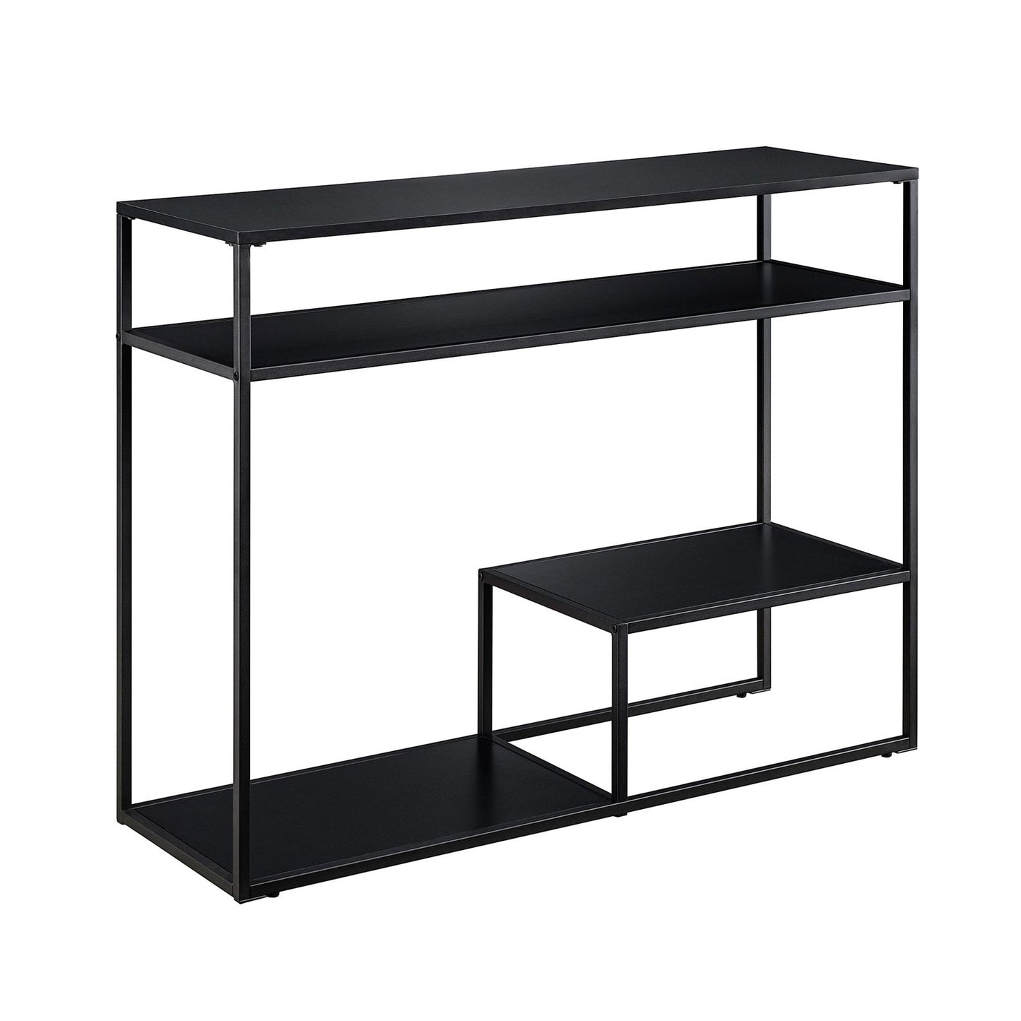 Fasi 42" Metal and Wood Entry Table with Tiered Shelves - Mac & Mabel