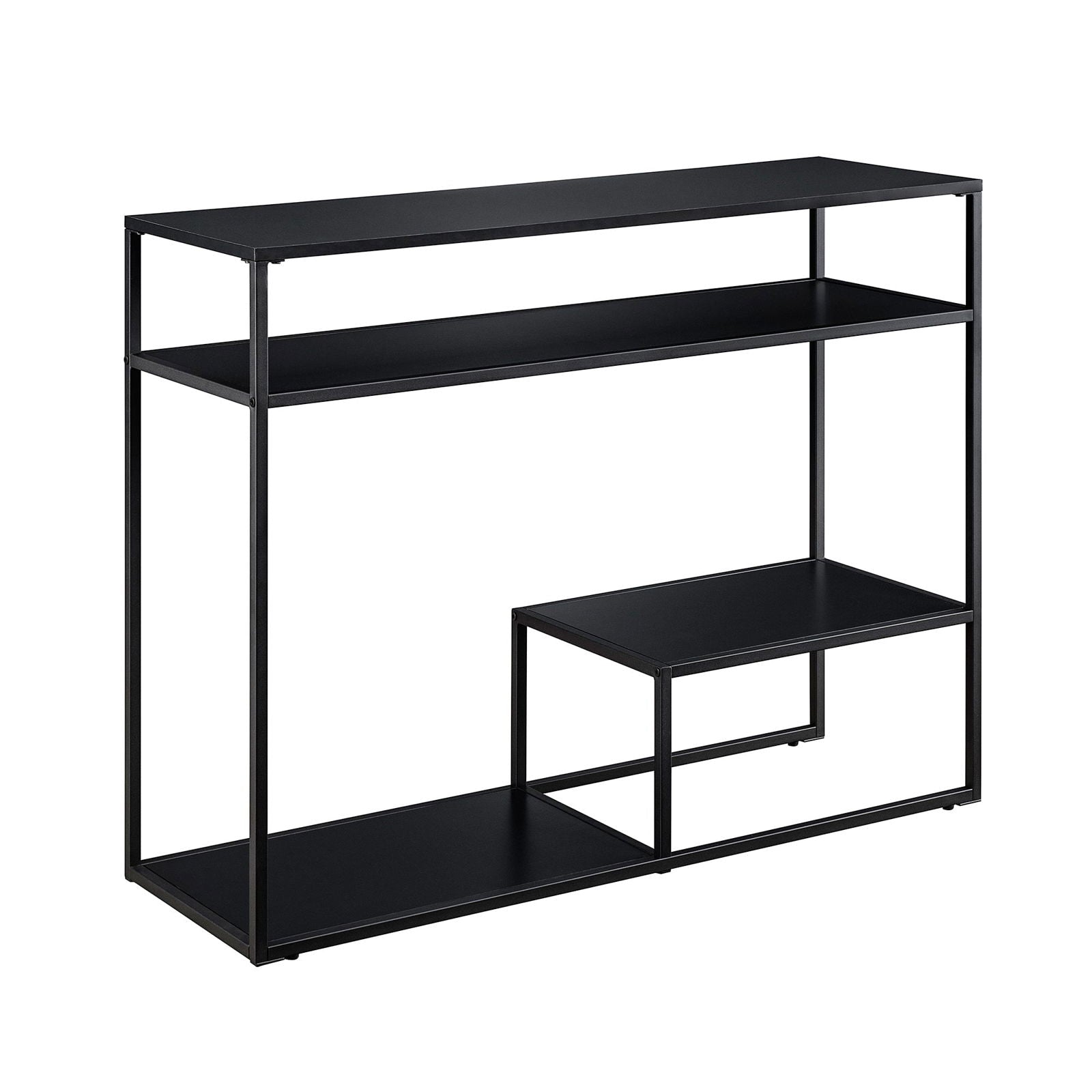 Fasi 42" Metal and Wood Entry Table with Tiered Shelves - Mac & Mabel