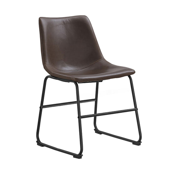 Faux 2-Piece Leather Dining Chairs - Mac & Mabel