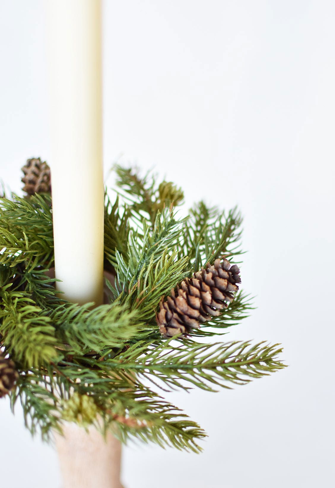 Faux Pine Candle Ring (Two Sizes) - Mac & Mabel