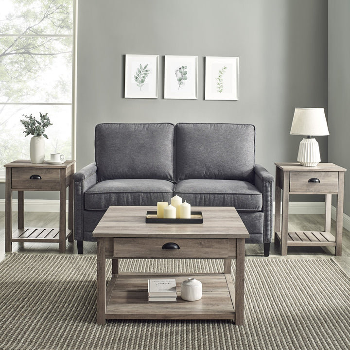 Country 3-Piece Coffee and Side Table Set