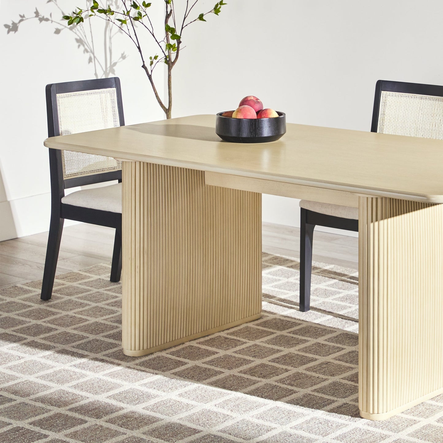 Heath 68" Scandinavian Dining Table with Reeded Base