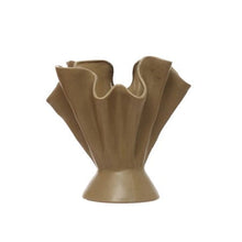 Load image into Gallery viewer, Large Ruffle Vase in Sage Green
