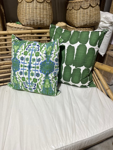 Shibori Dot Green Pillow Cases 26 x 26