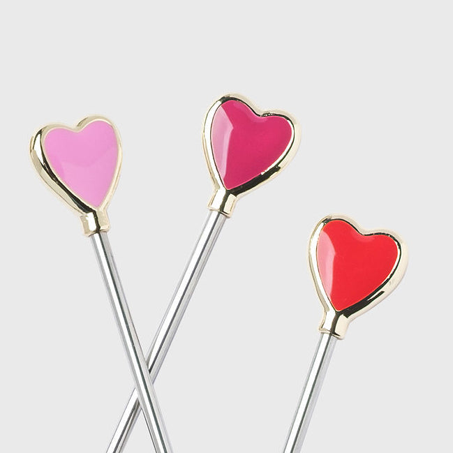 Heart Swizzle Sticks