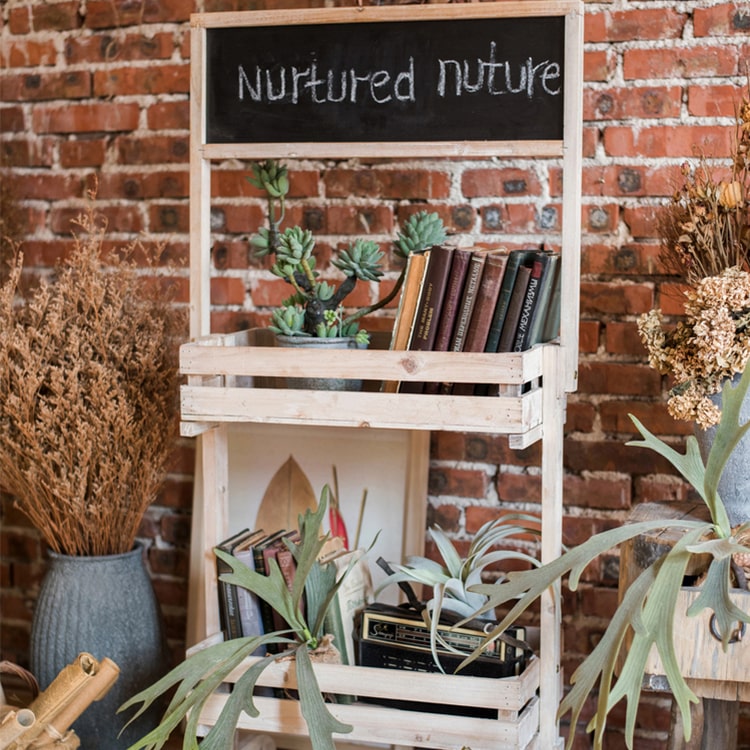 Two Tire Plant Stand with Chalkboard