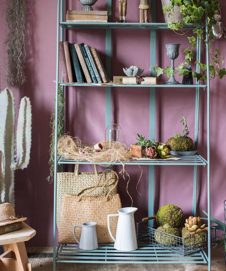 Four Tire Foldable Metal Shelf