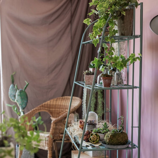 Four Tire Foldable Metal Shelf