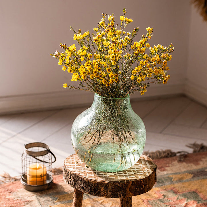Large Artisan Glass Irregular Shape Vase