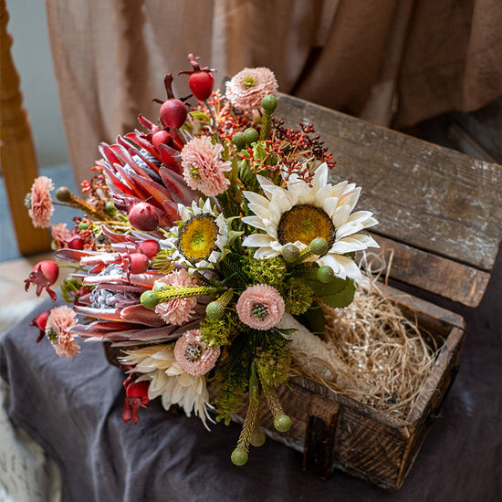 Rust Pink Spring Farm Bouquet, 16"