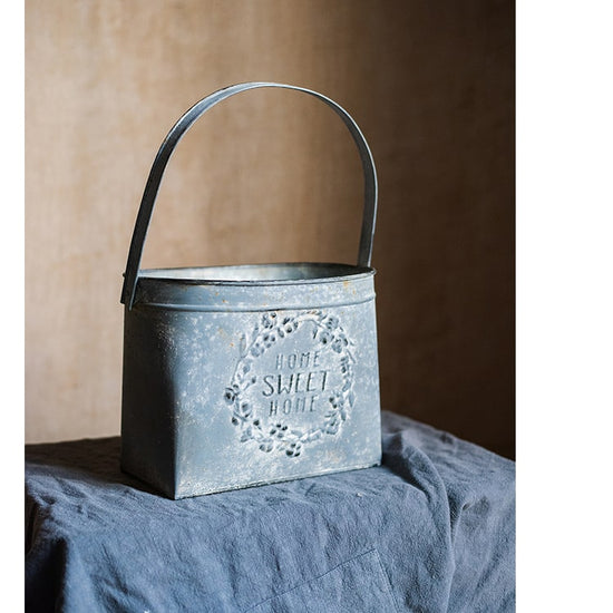 Iron Carry Flowerpot Gray Sweet Home