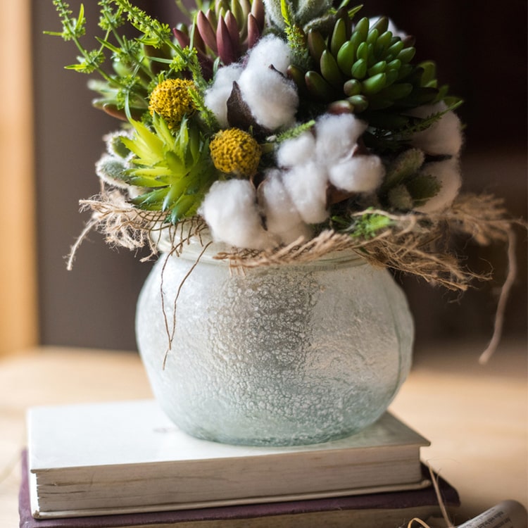 Hand-Blown Glass Foggy Glass Vase