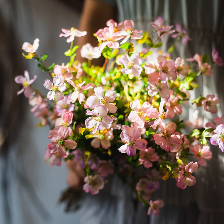 Silk Faux Gaura Flower Stem in Pink or Purple, 20"