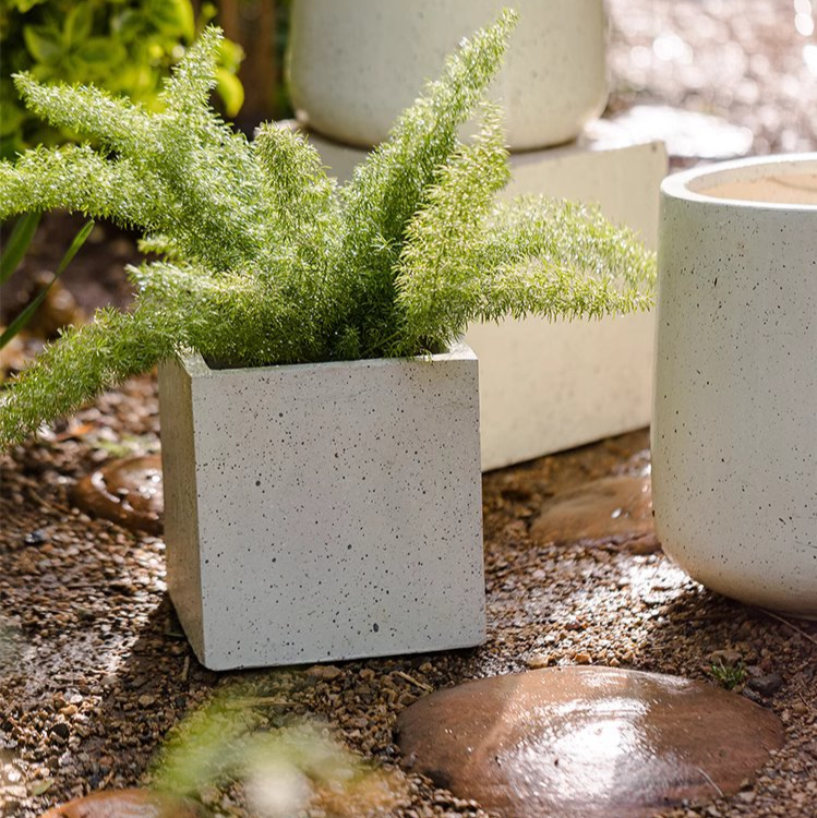 Modern White Planter Square