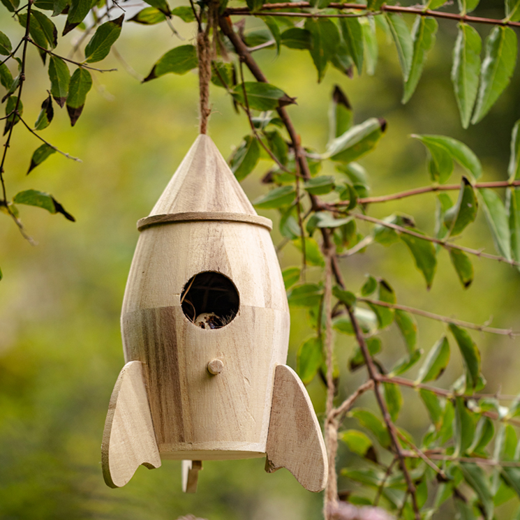 Natural Solid Wood Bird's Nest