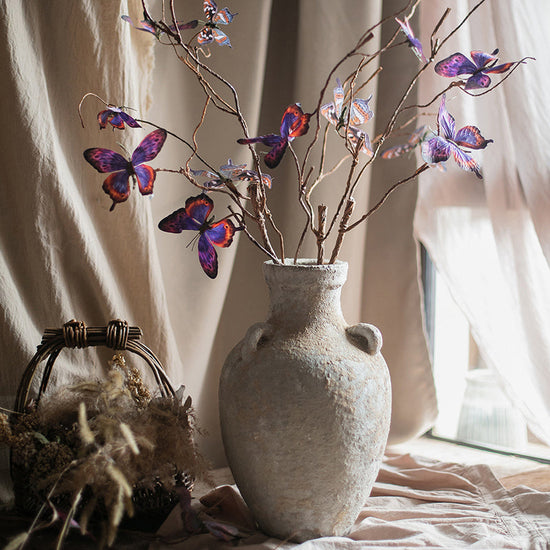 Pottery Stoneware Vase Zen Style Pottery for Dried Flowers