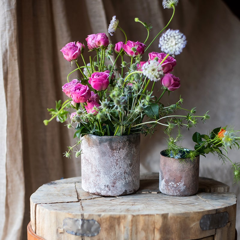 Rust Style Art Glass Vase