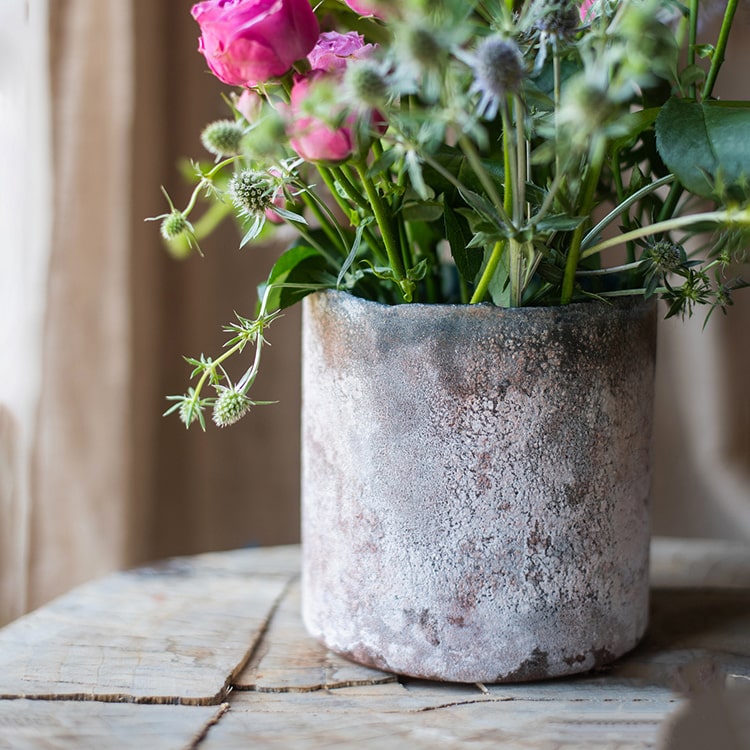 Rust Style Art Glass Vase