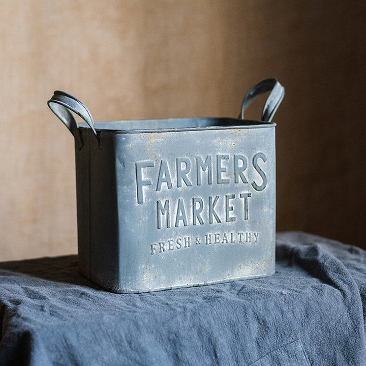 Rectangular Flowerpot Gray Farmers Market