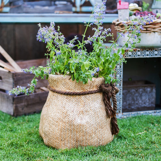 Ribbon Bag Style Concrete Garden Pot