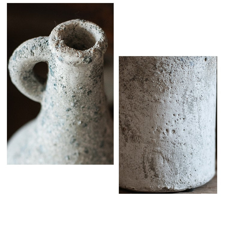 Small Opening Rough Textured Dried Flower Vase