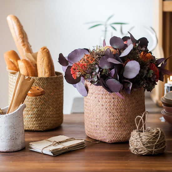 Natural Straw Basket in Different Colors