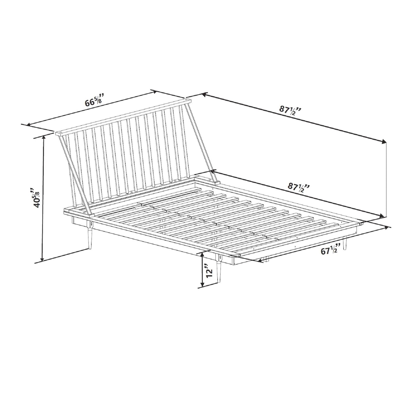 Spindle Back Solid Wood Beds