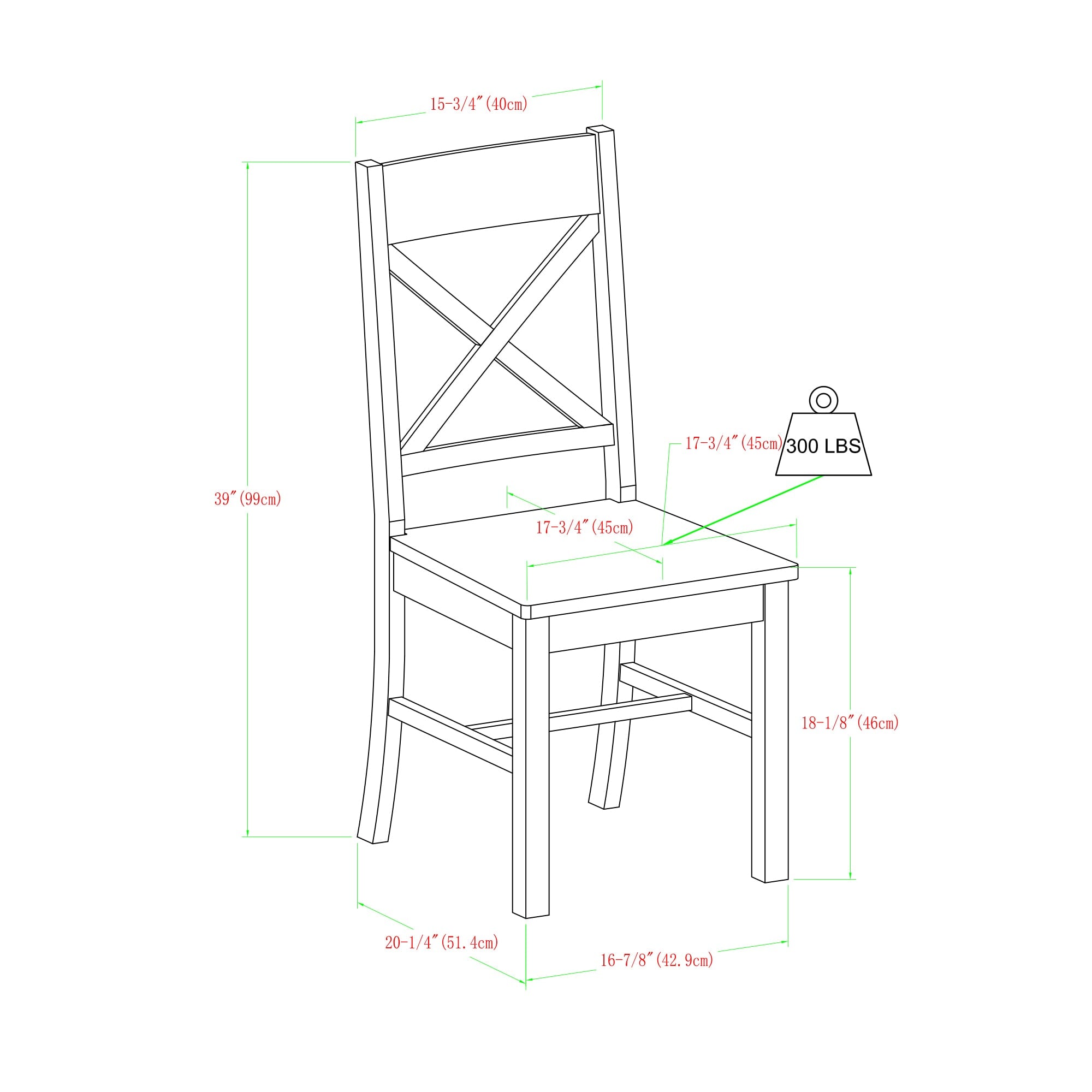 Meridian 6-Piece Wood Dining Set